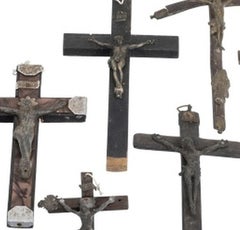 Six hanging crucifixes - 18th/19th century
