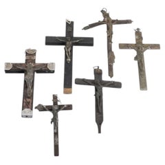 Six hanging crucifixes - 18th/19th century