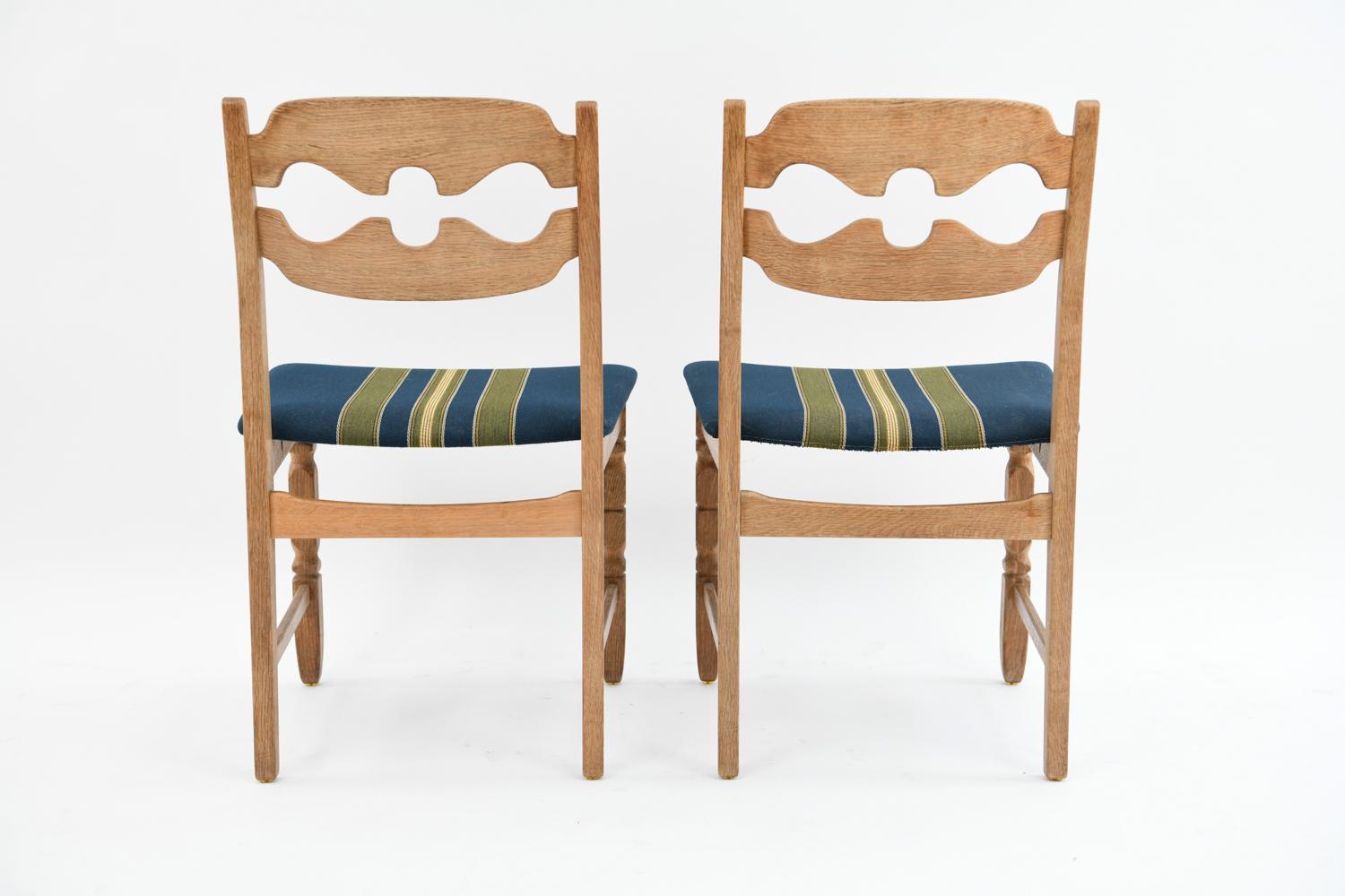 Six Henning Kjærnulf Model Razorblade Dining Chairs 4
