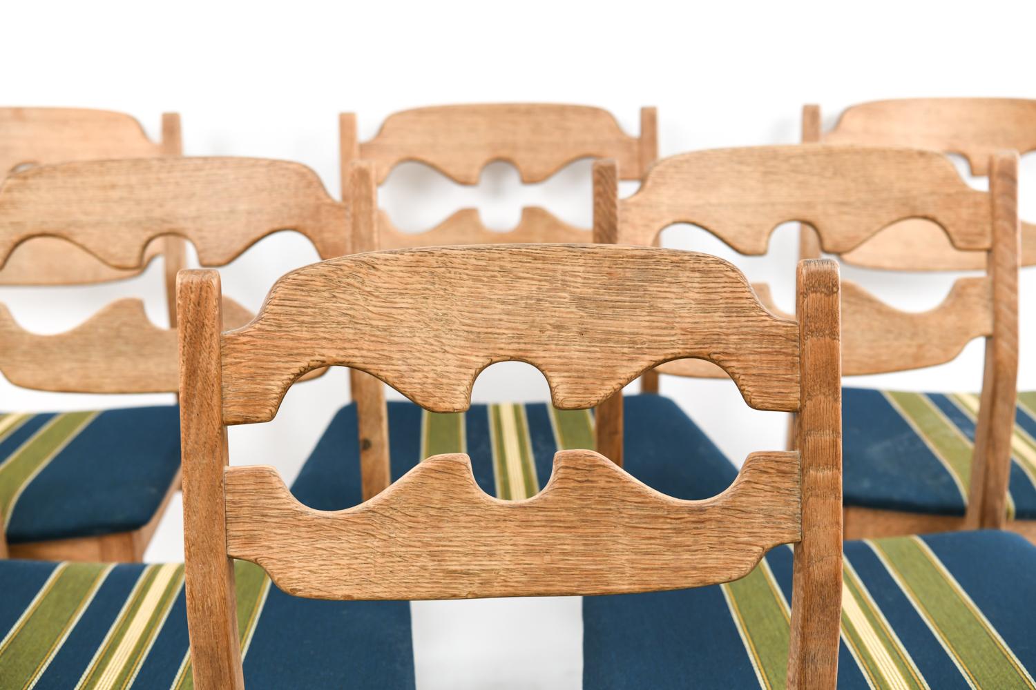 Danish Six Henning Kjærnulf Model Razorblade Dining Chairs