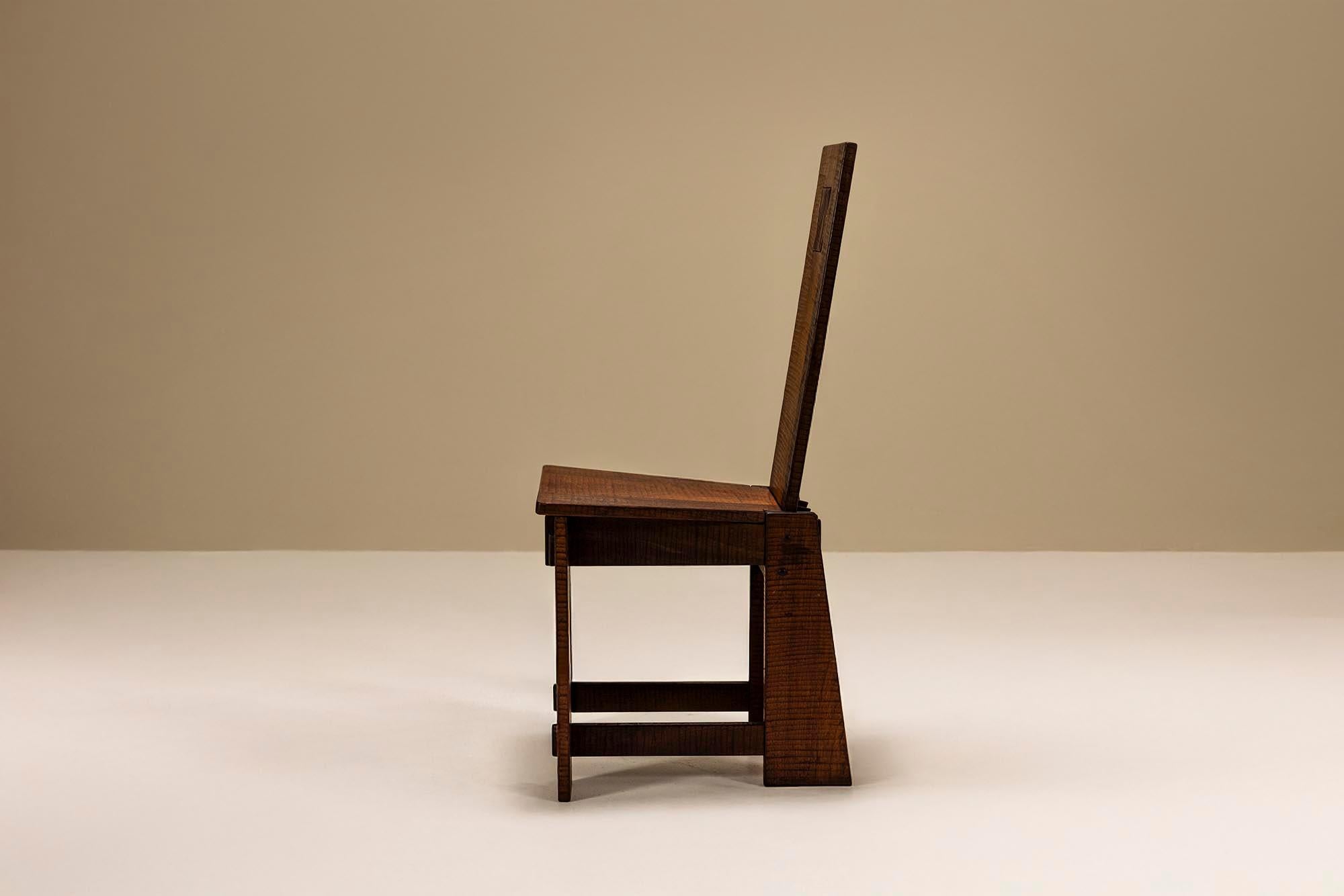 Seis sillas de comedor de respaldo alto al estilo de Giuseppe Rivadossi, Italia en venta 3