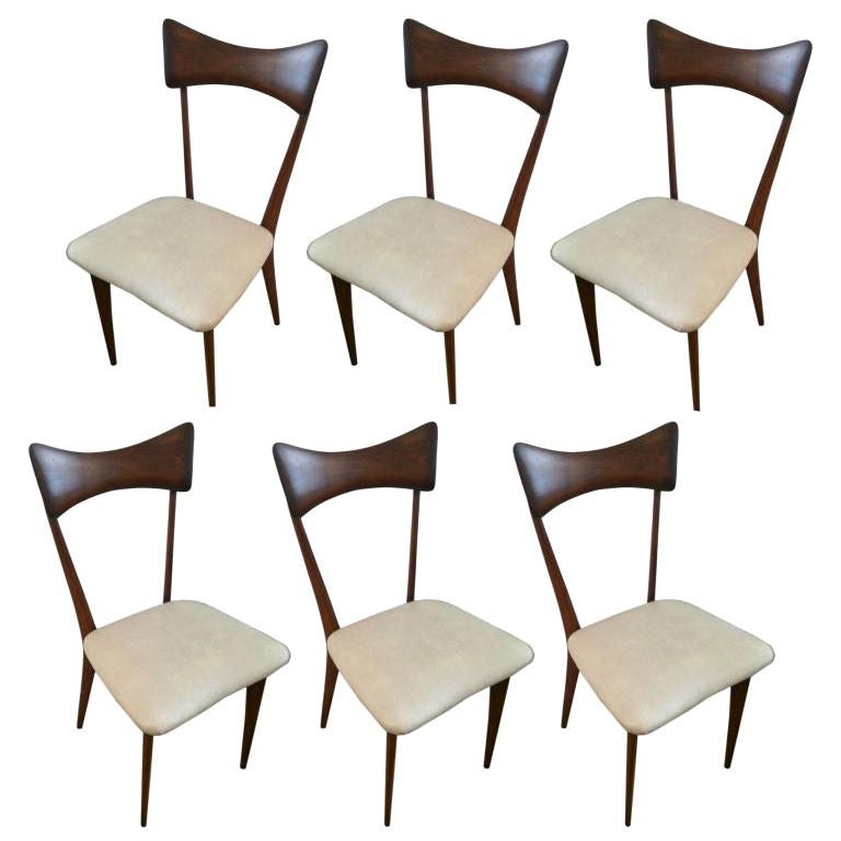 Six Ico Parisi Dining Chairs