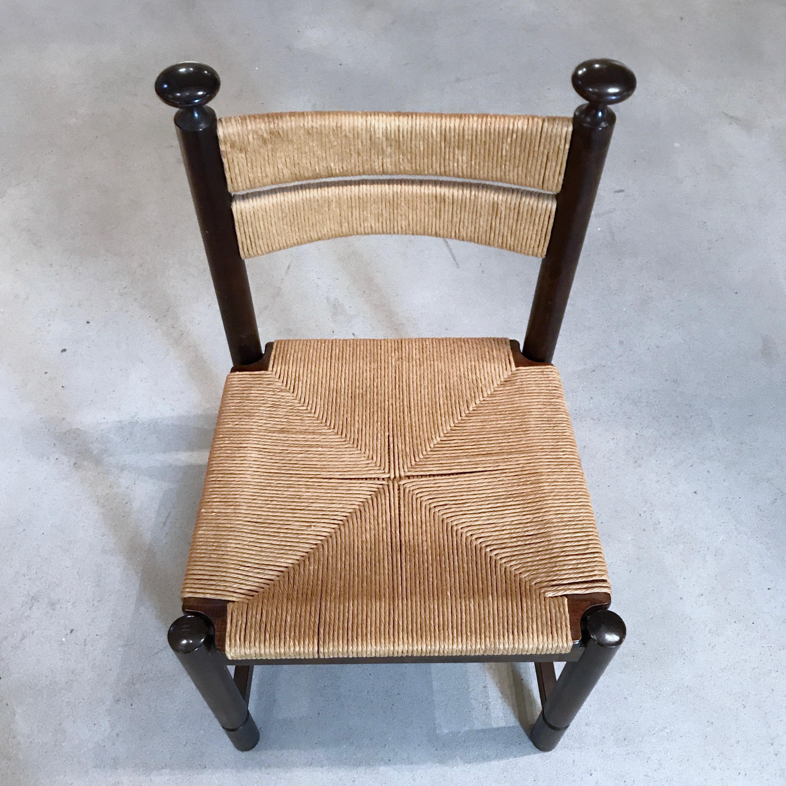 Hand-Crafted Six Ilmari Tapiovaara Midcentury Woven Rush Chairs for Asko, 1960s, Finland