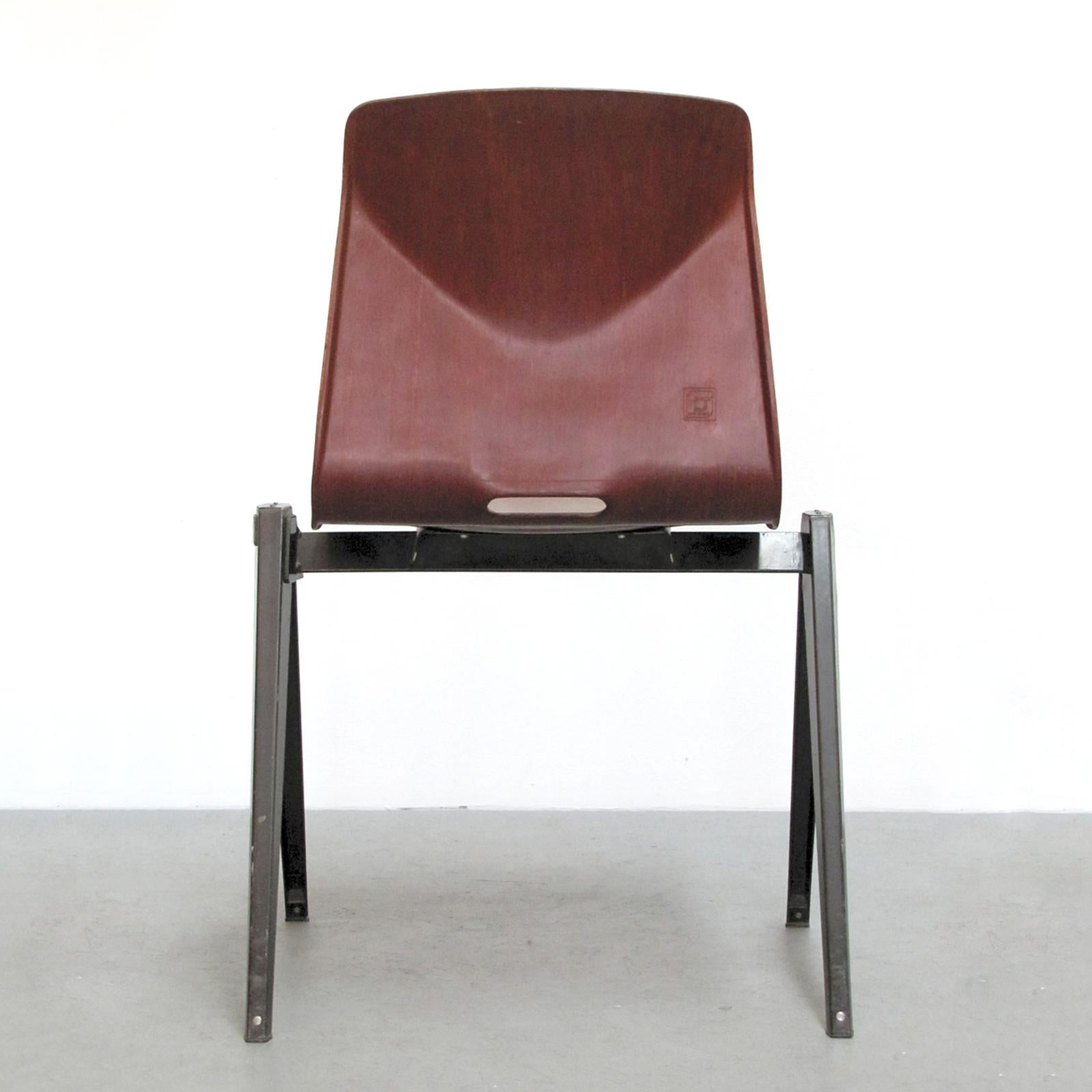 Dutch Six Industrial Dining Chairs by Elmar Flötotto, 1970 For Sale