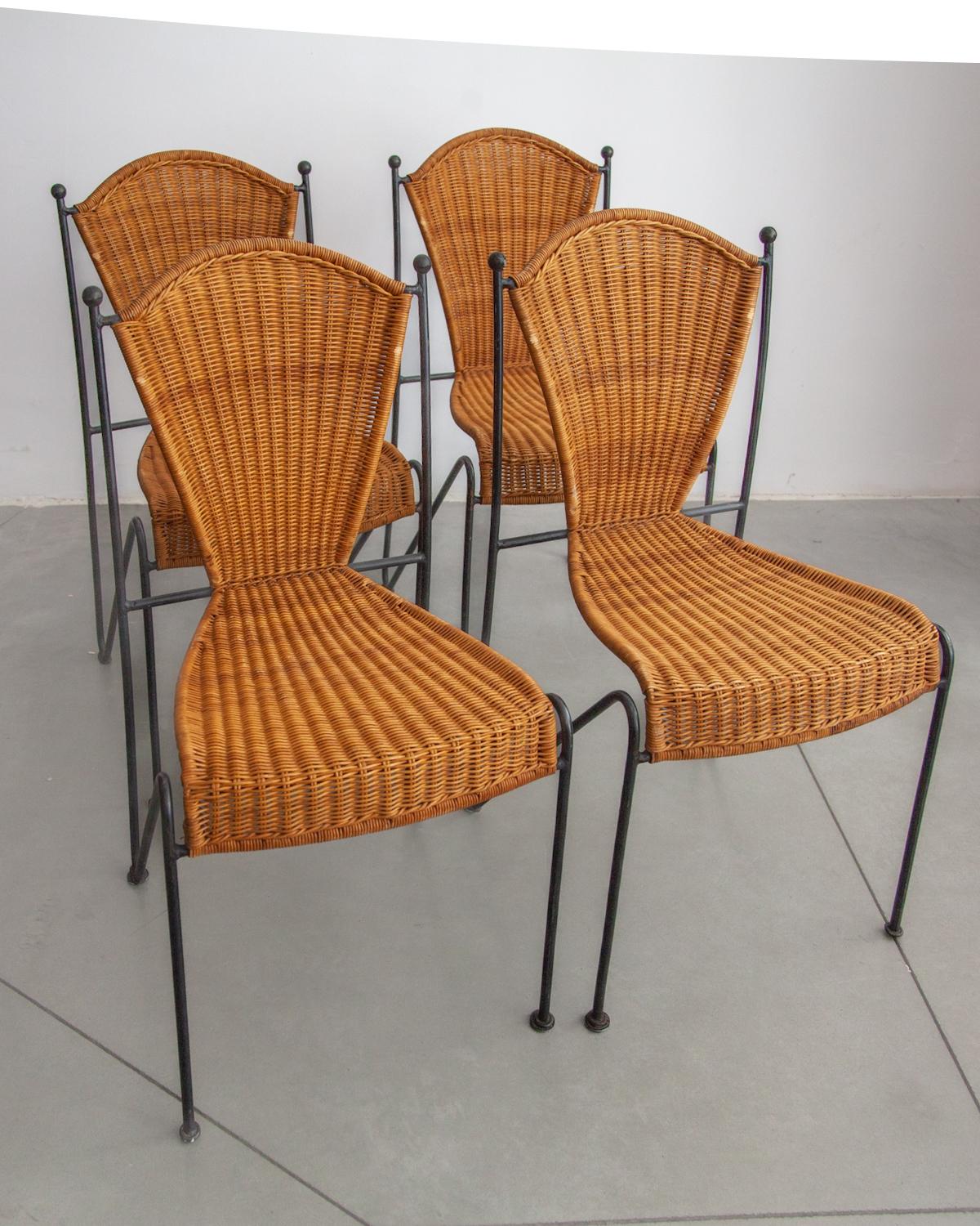 wicker chairs indoor vintage