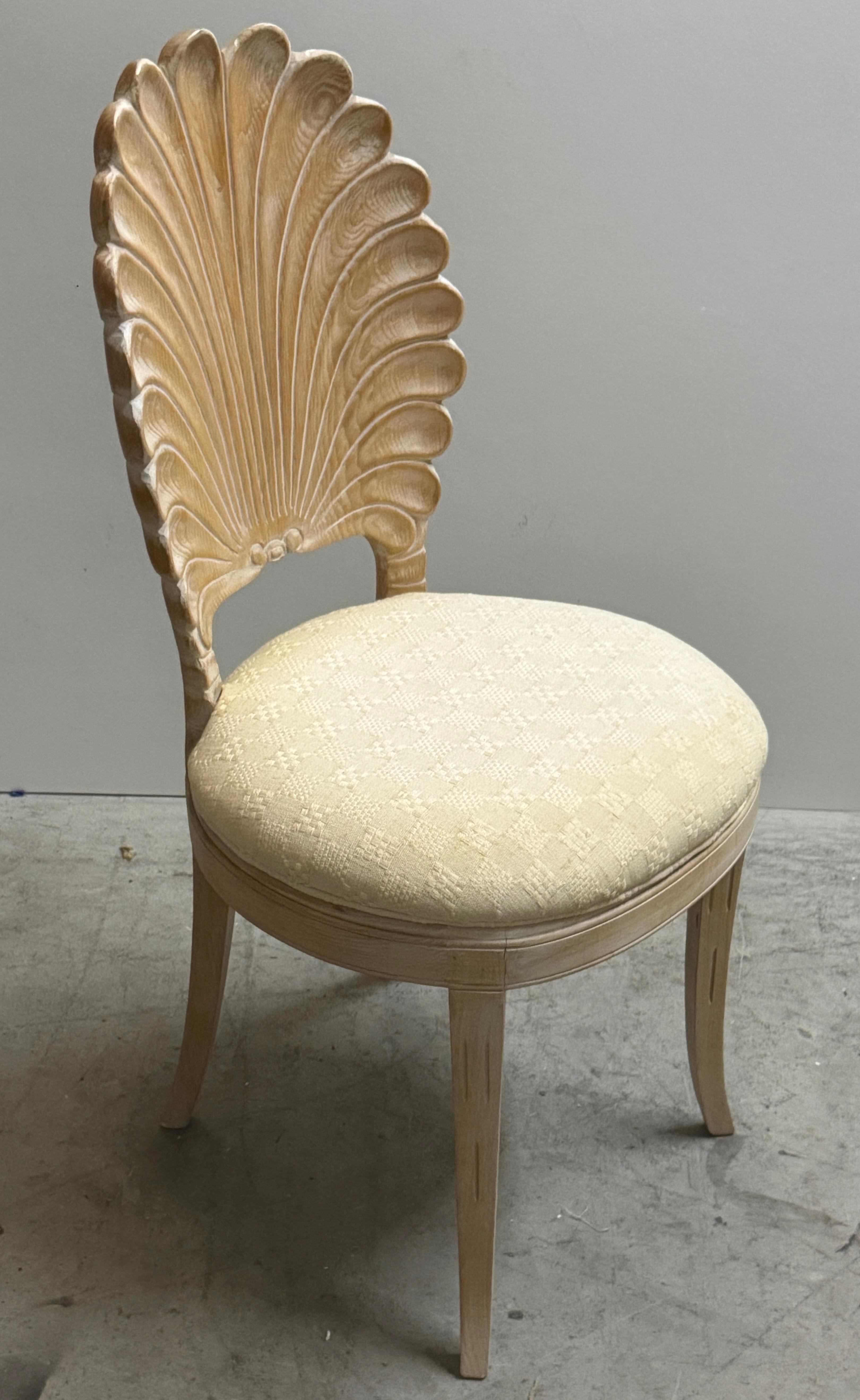 Six Italian Carved Wood Hollywood Regency Grotto Chairs, Circa 1980 For Sale 10