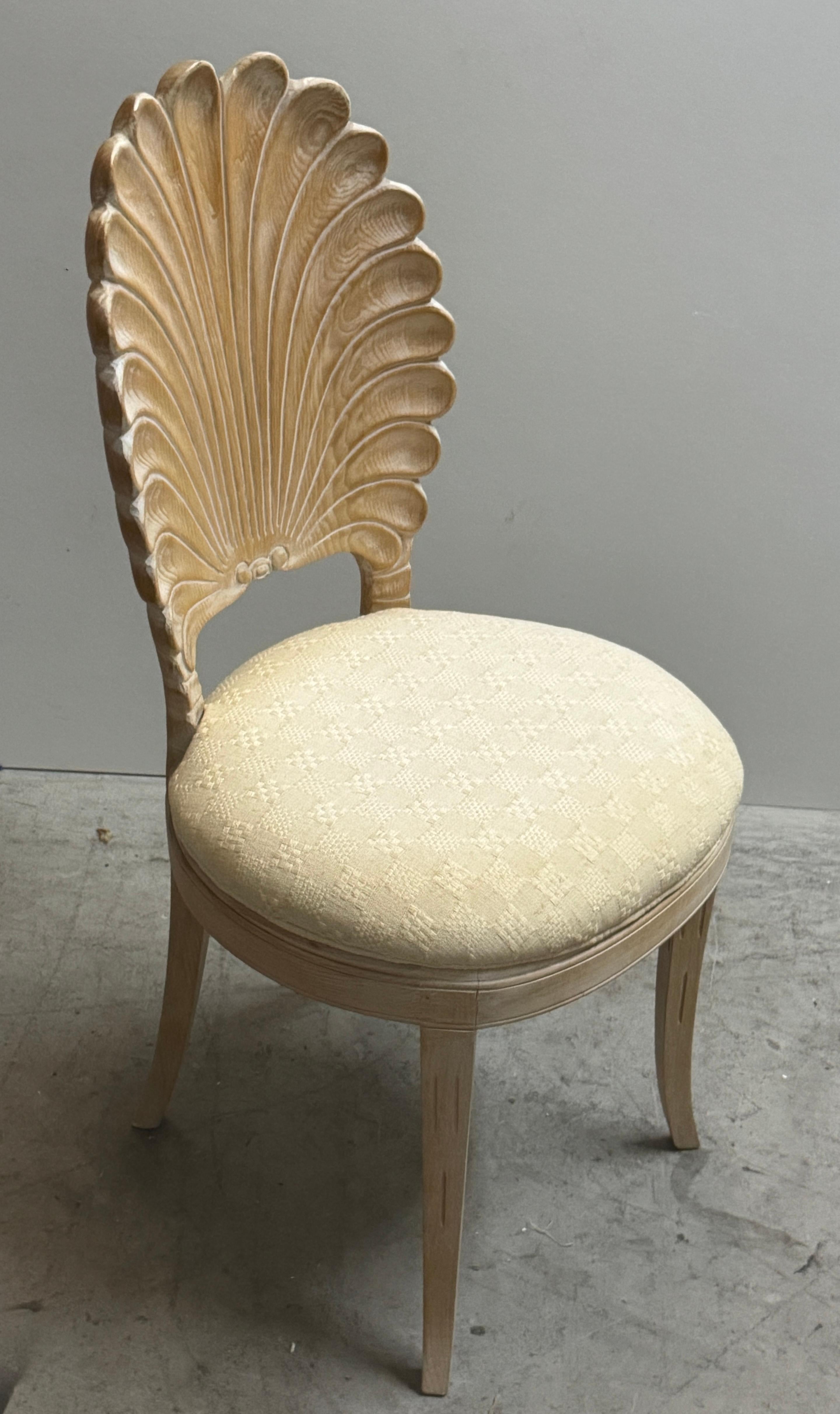 Six Italian Carved Wood Hollywood Regency Grotto Chairs, Circa 1980 For Sale 11