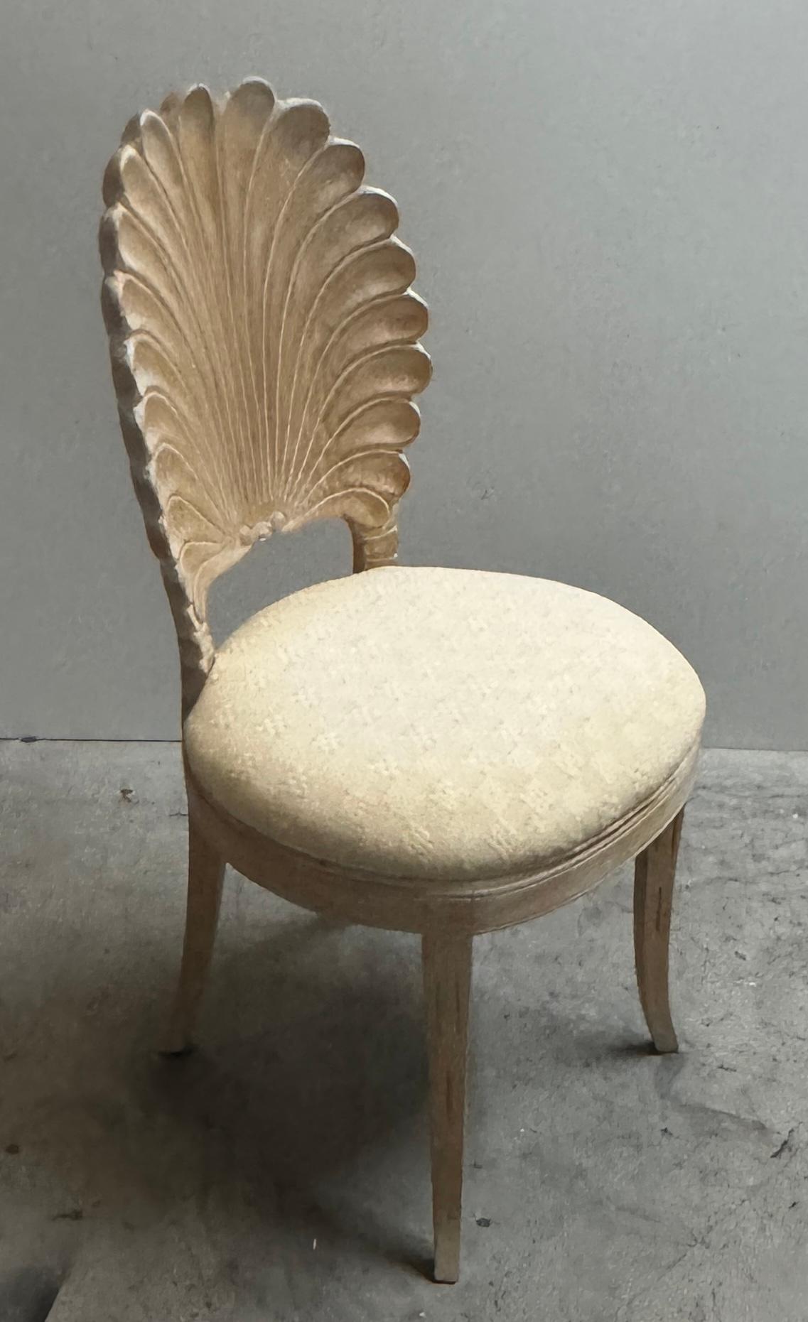Six Italian Carved Wood Hollywood Regency Grotto Chairs, Circa 1980 For Sale 12