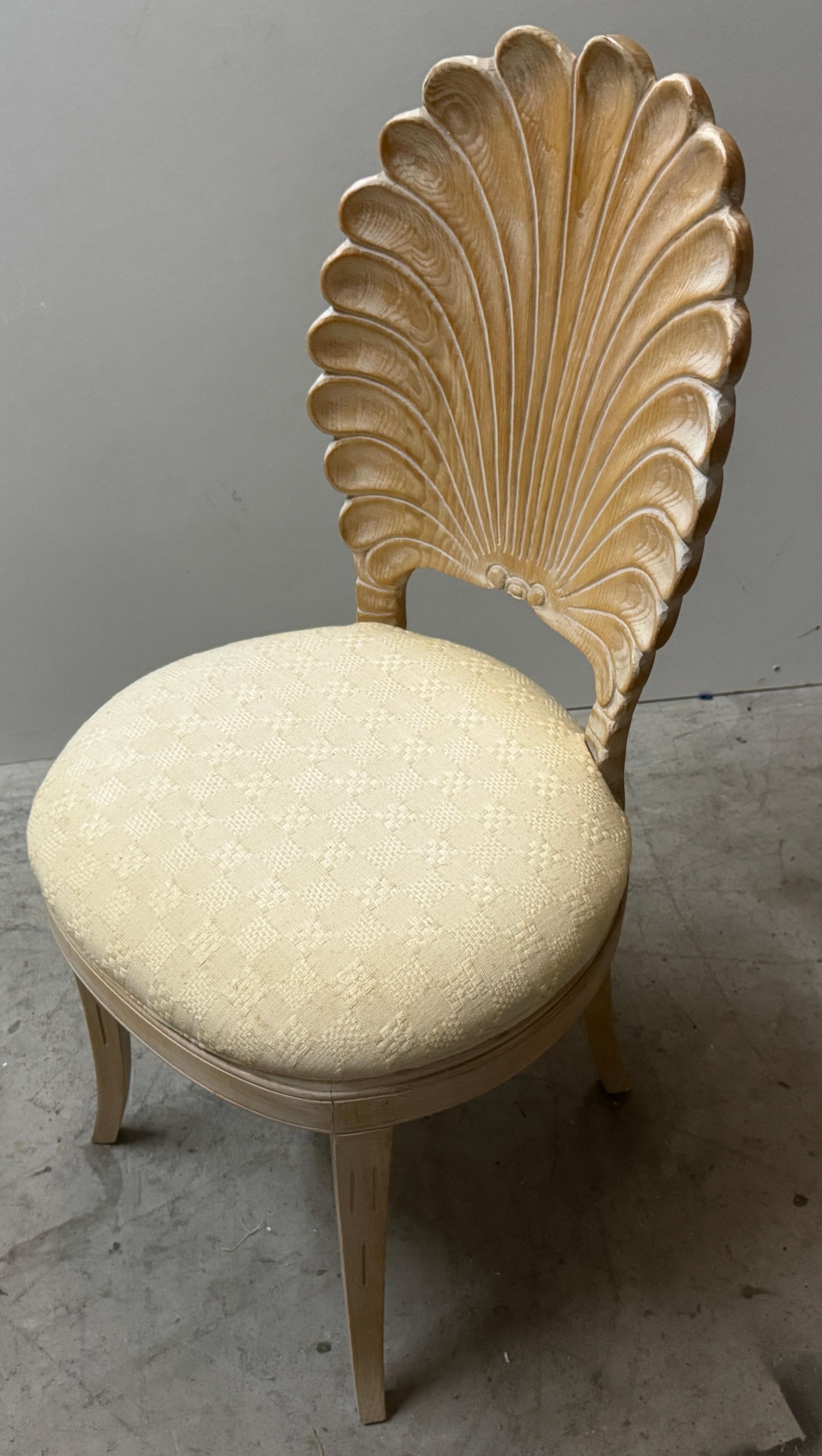 Six Italian Carved Wood Hollywood Regency Grotto Chairs, Circa 1980 For Sale 13