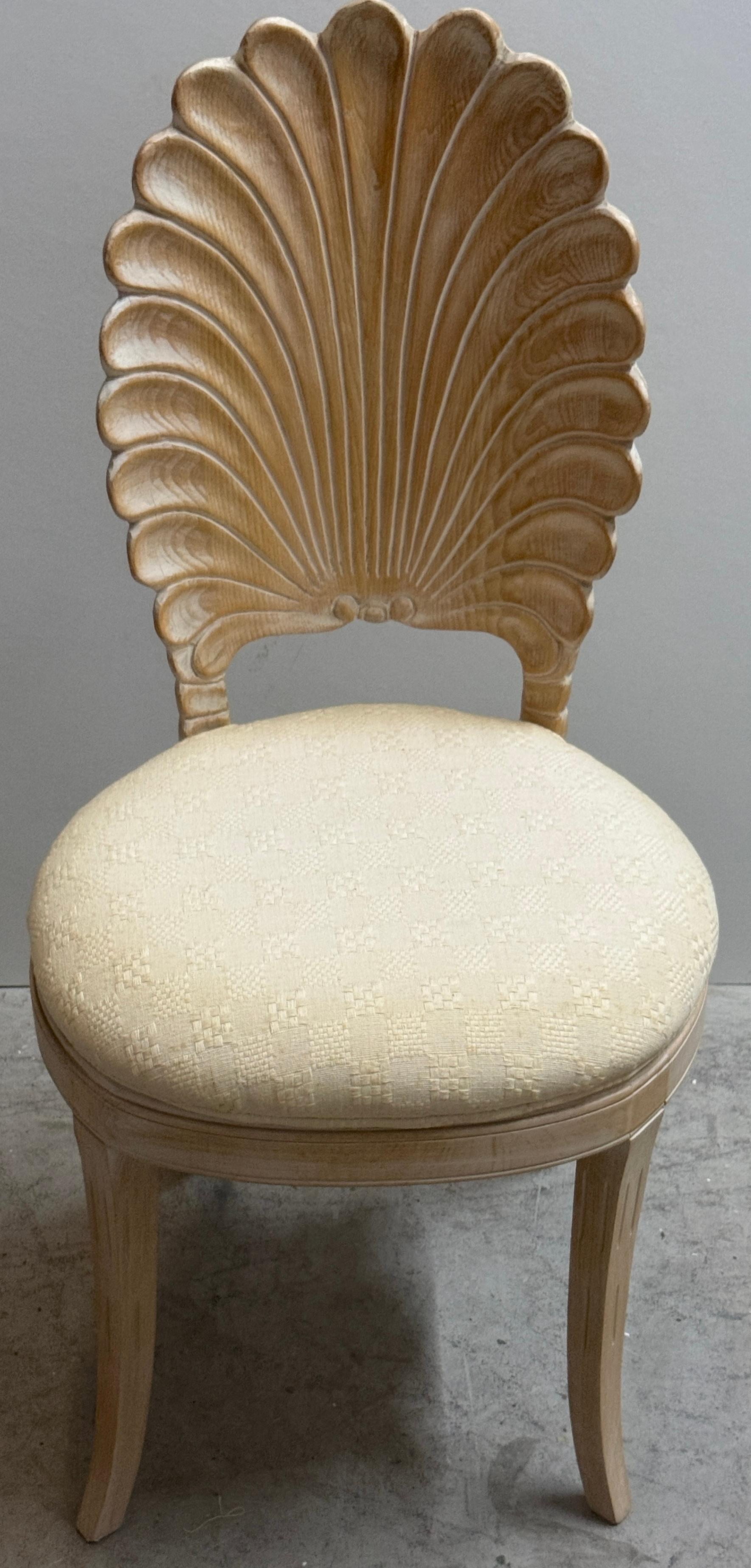 Six Italian Carved Wood Hollywood Regency Grotto Chairs, Circa 1980 For Sale 2