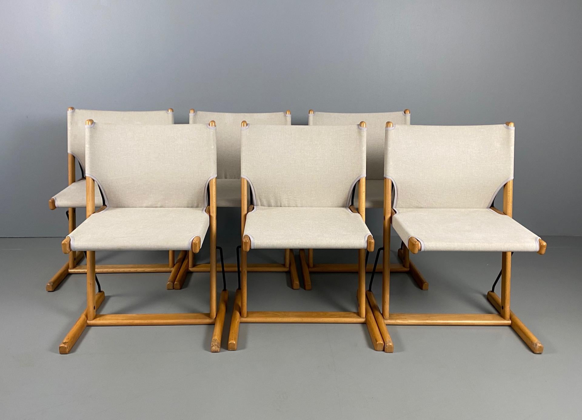 Rare six Italian chairs 