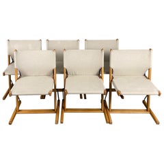 Six Italian Chairs "Nina & Santamaria" Designer Piero De Martini for Cassina