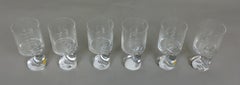 Six Joe Colombo Assimetrico Smoke Mid-Century Modern Drinking Glasses