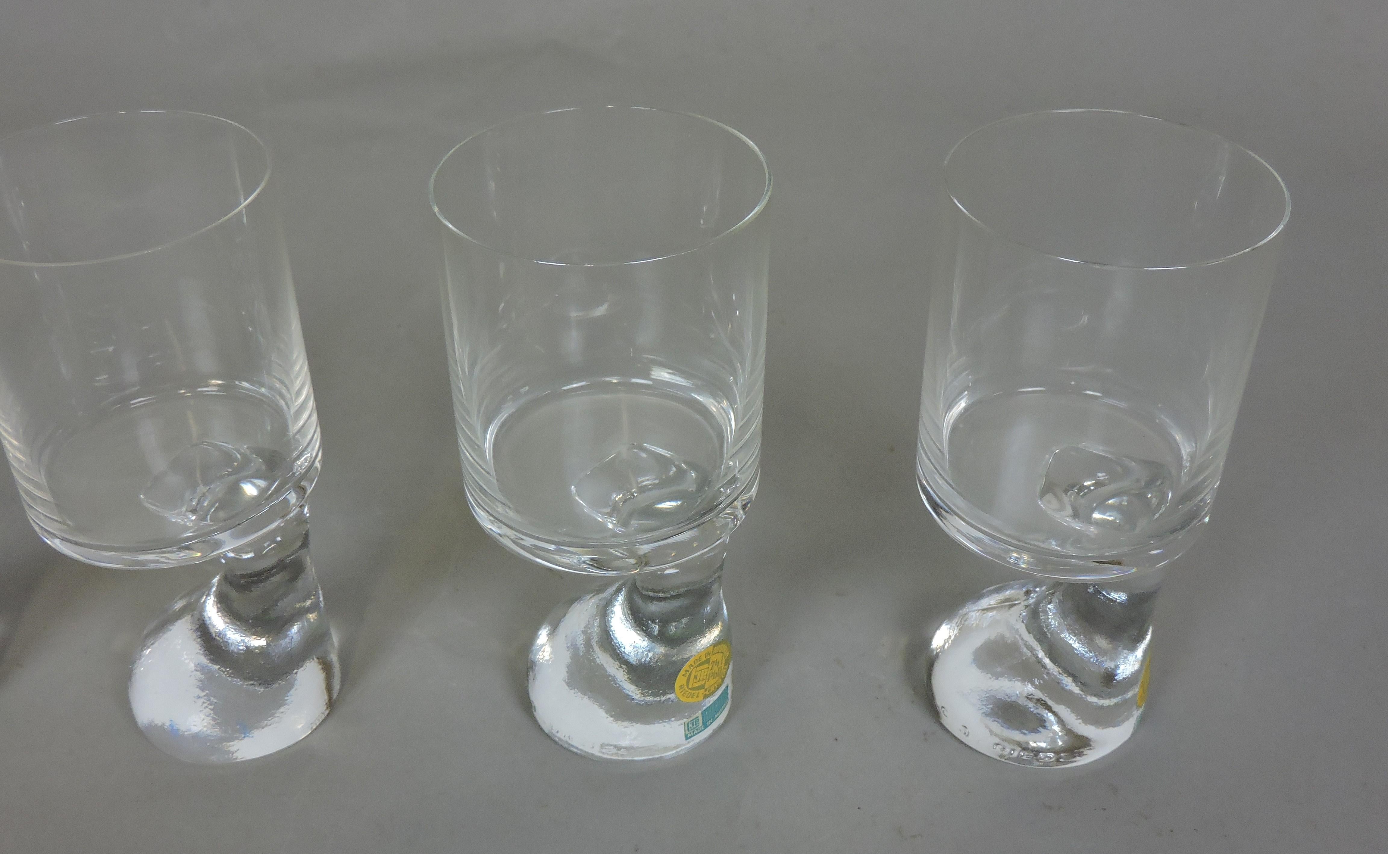 Austrian Six Joe Colombo Assimetrico Smoke Mid-Century Modern Drinking Glasses