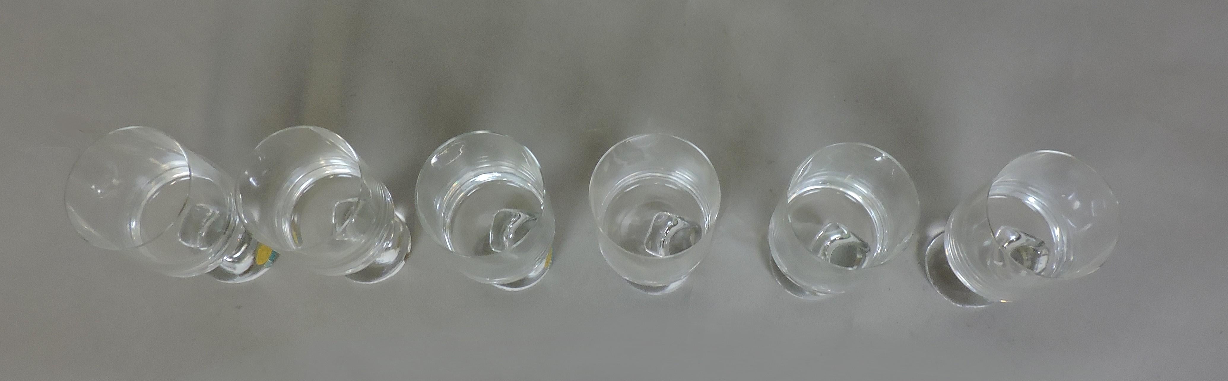 Six Joe Colombo Assimetrico Smoke Mid-Century Modern Drinking Glasses In Excellent Condition In Chesterfield, NJ