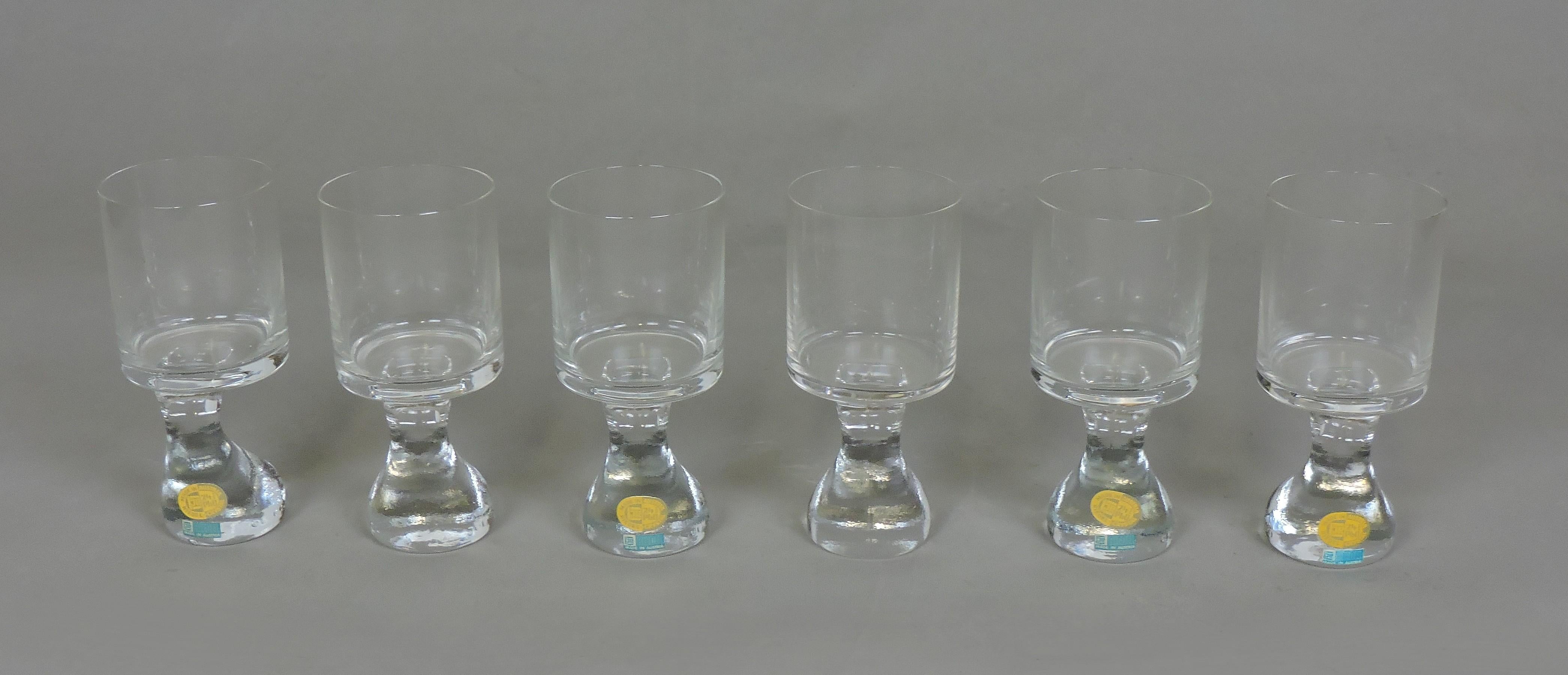 Mid-20th Century Six Joe Colombo Assimetrico Smoke Mid-Century Modern Drinking Glasses