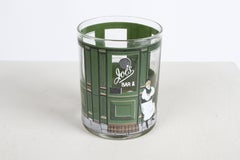 Six Joe's Bar & Grill by Cera Mid-Century Barware Whiskey Lowball Glasses