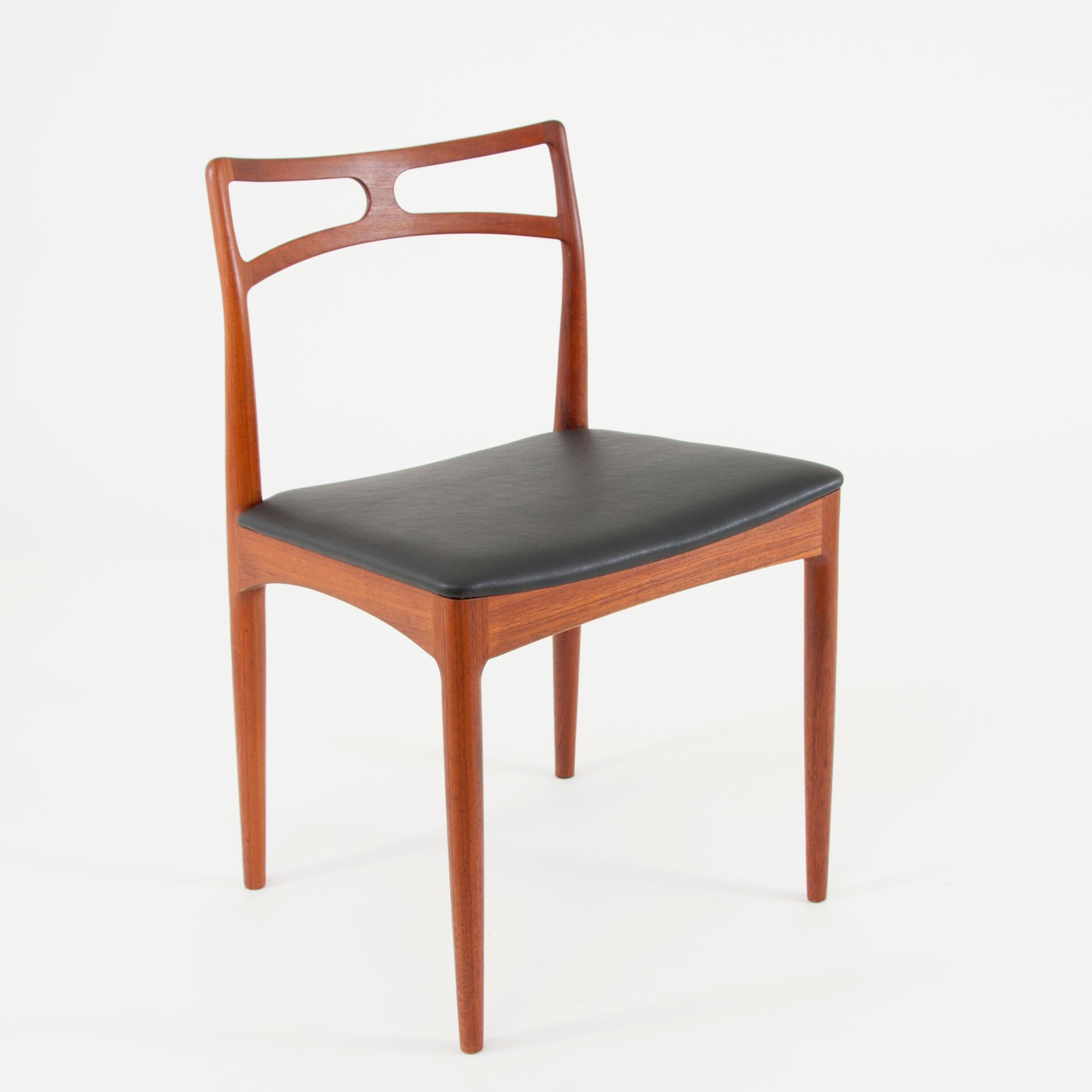 Six Johannes Andersen Danish Modern Teak Dining Chairs, Christian Linneberg 2