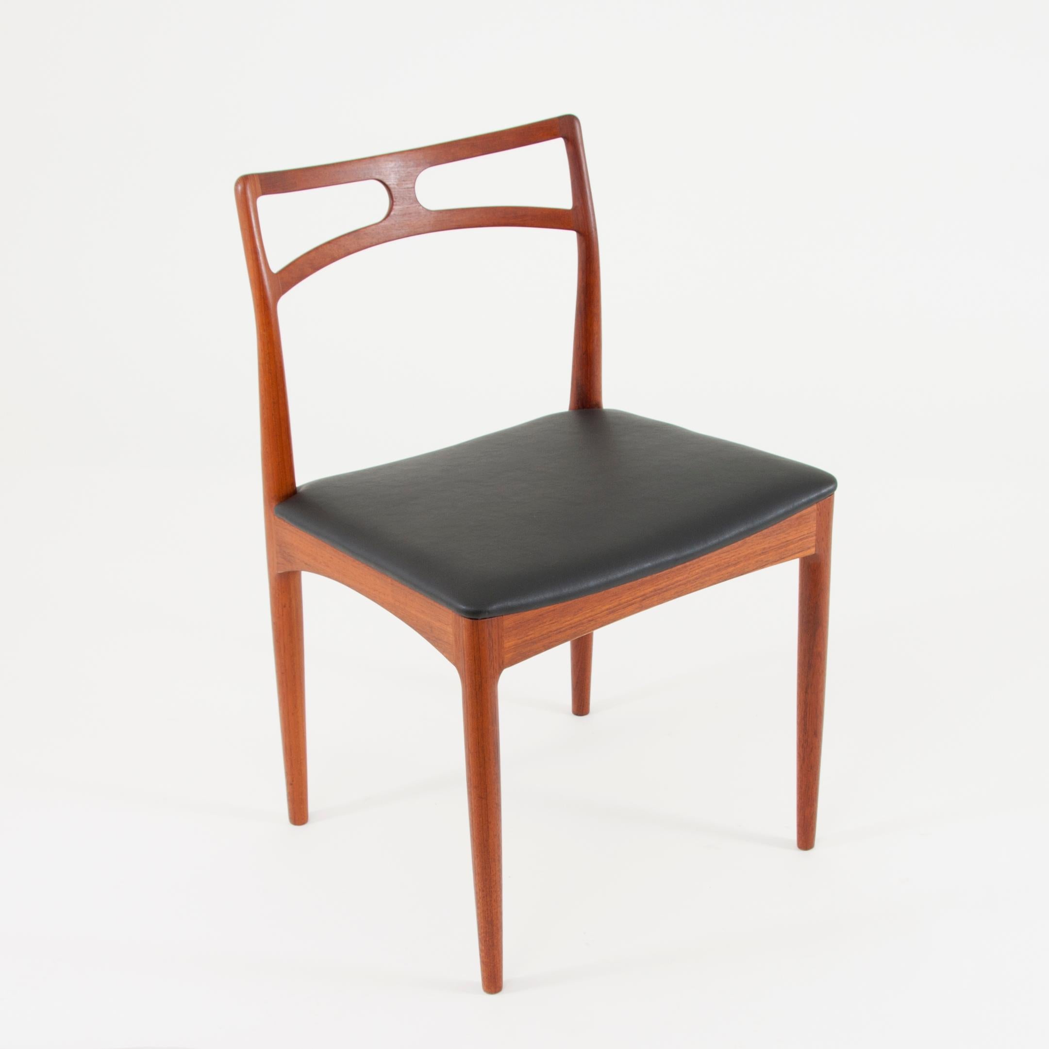 Six Johannes Andersen Danish Modern Teak Dining Chairs, Christian Linneberg 3