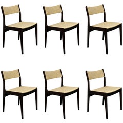 Six Johannes Andersen Danish Teak Dining Room Chairs for Uldum Mobelfabrik