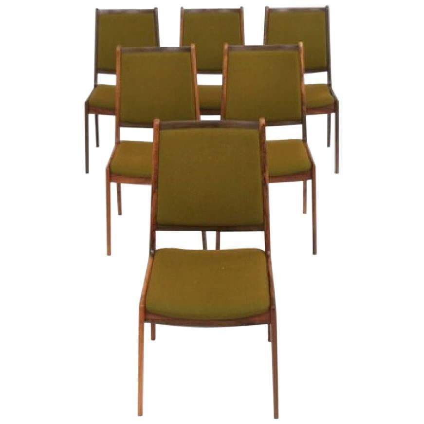 Six Johannes Andersen Dining Chairs For Sale
