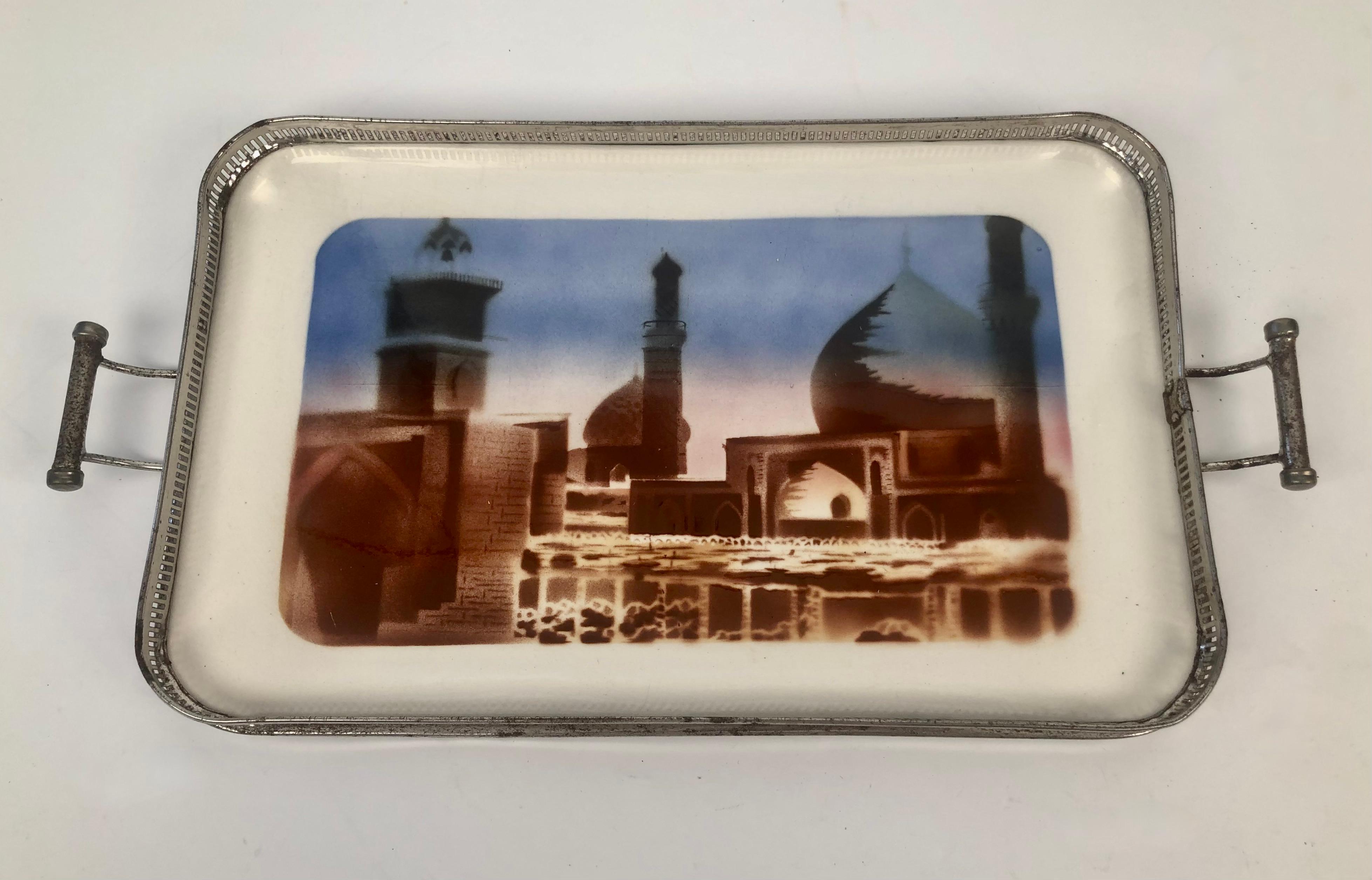 20th Century Six Jugendstil Trays Depicting Scenes from the Near East For Sale