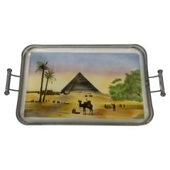 Six Jugendstil Trays Depicting Scenes from the Near East
