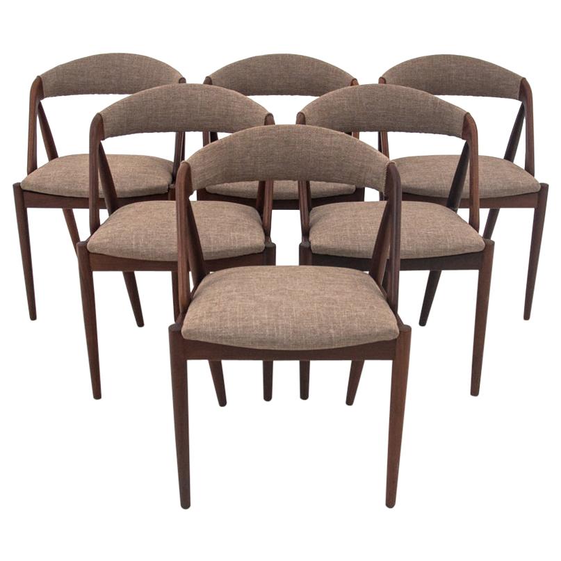 Six Kai Kristiansen Model 31 Teak Dining Room Chairs