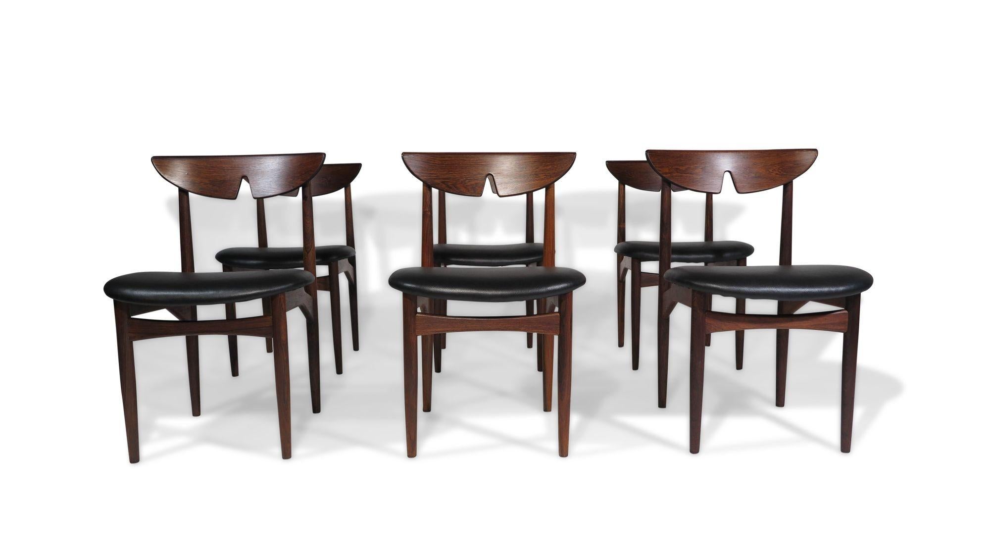 Six Kurt Ostervig Danish Rosewood Dining Chairs 3