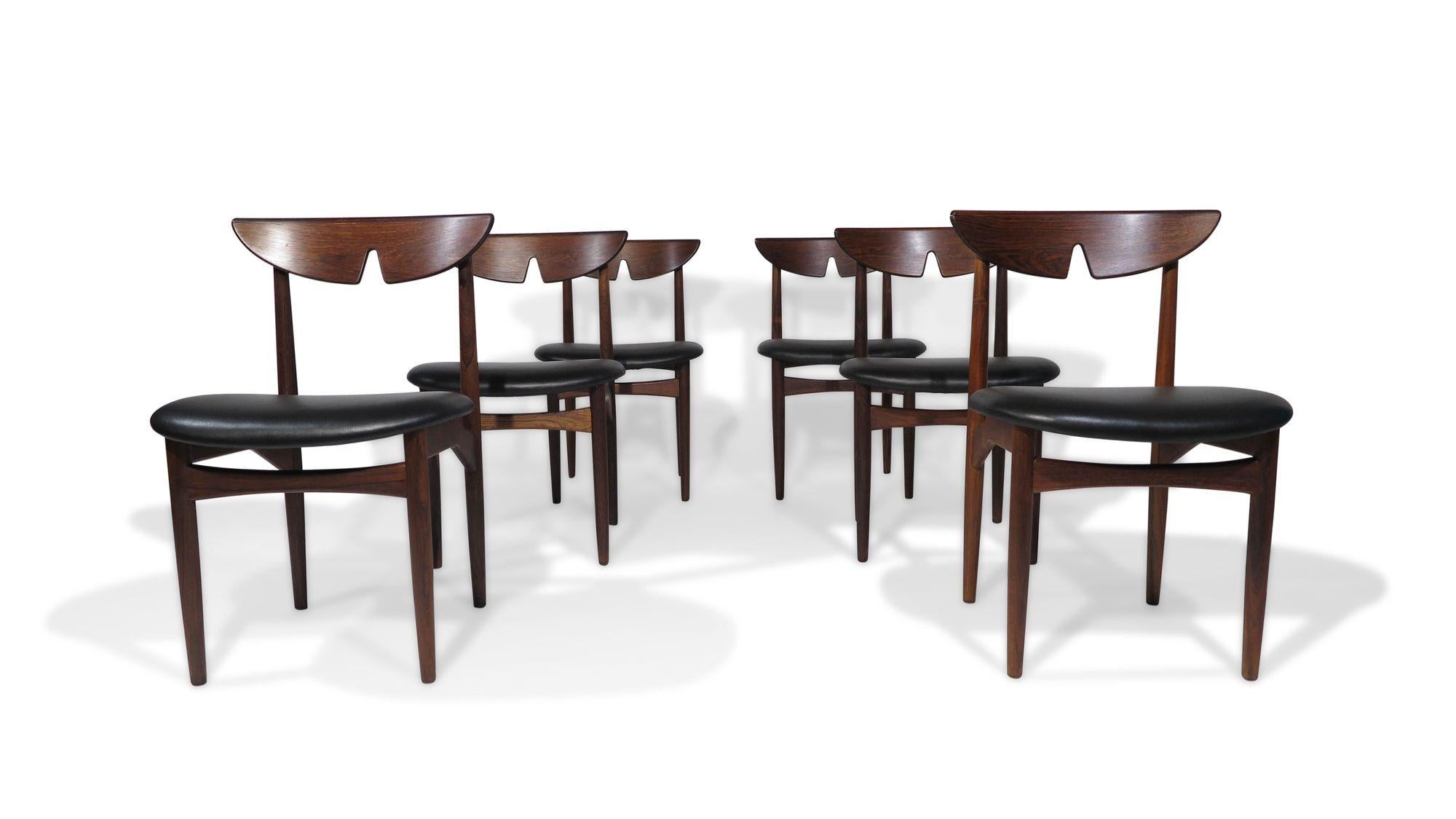 Six Kurt Ostervig Danish Rosewood Dining Chairs 4