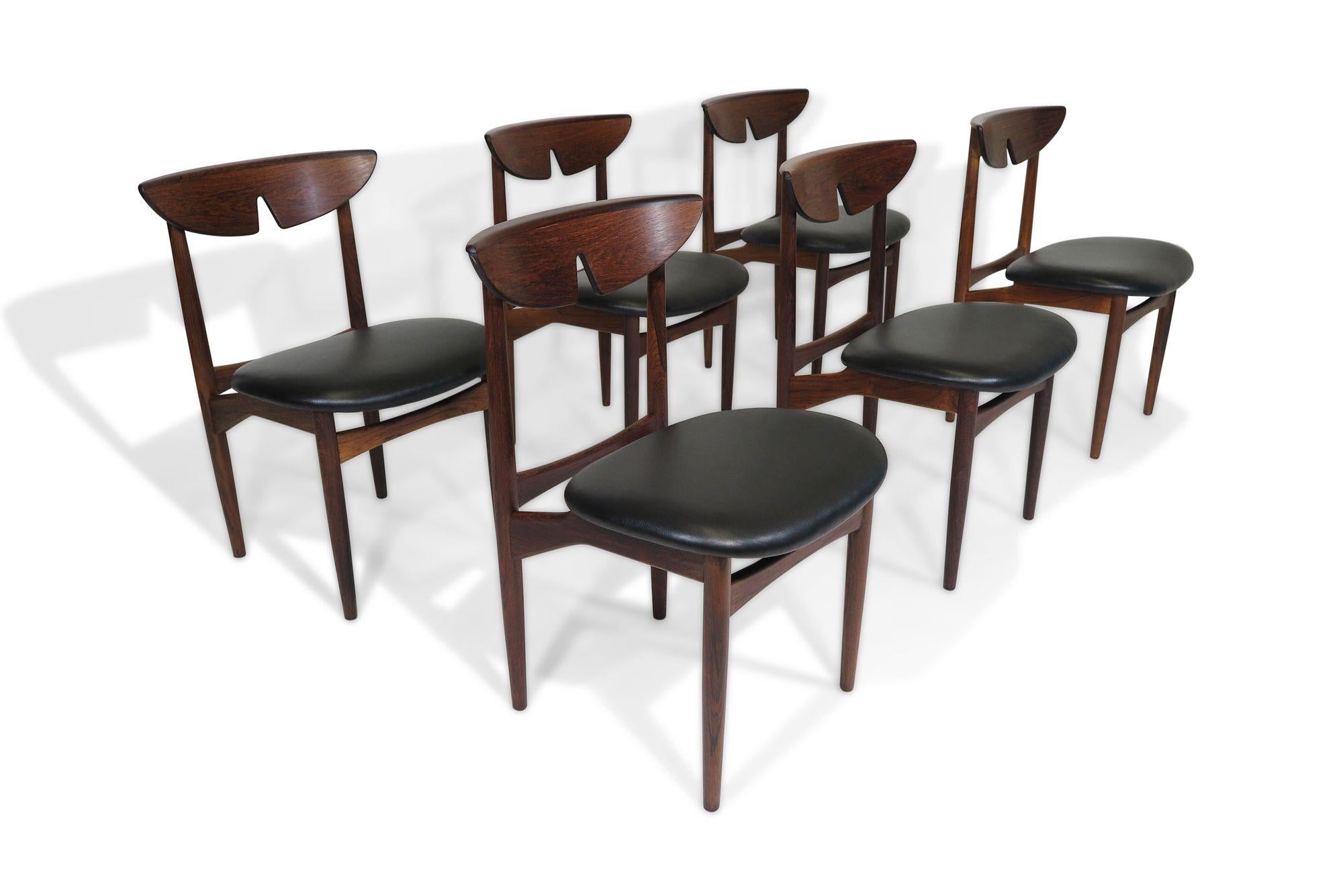 Six Kurt Ostervig Danish Rosewood Dining Chairs 6
