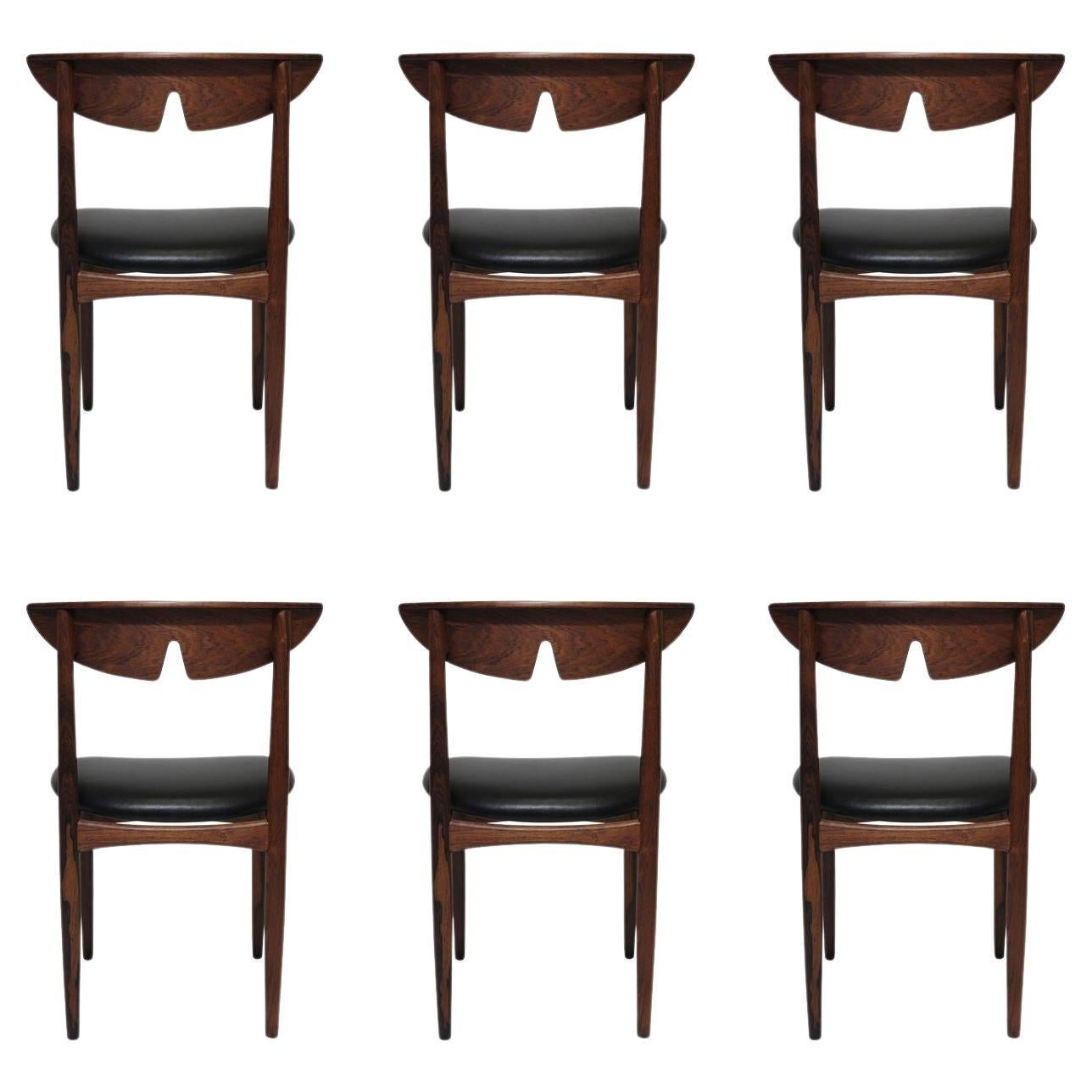 Six Kurt Ostervig Danish Rosewood Dining Chairs
