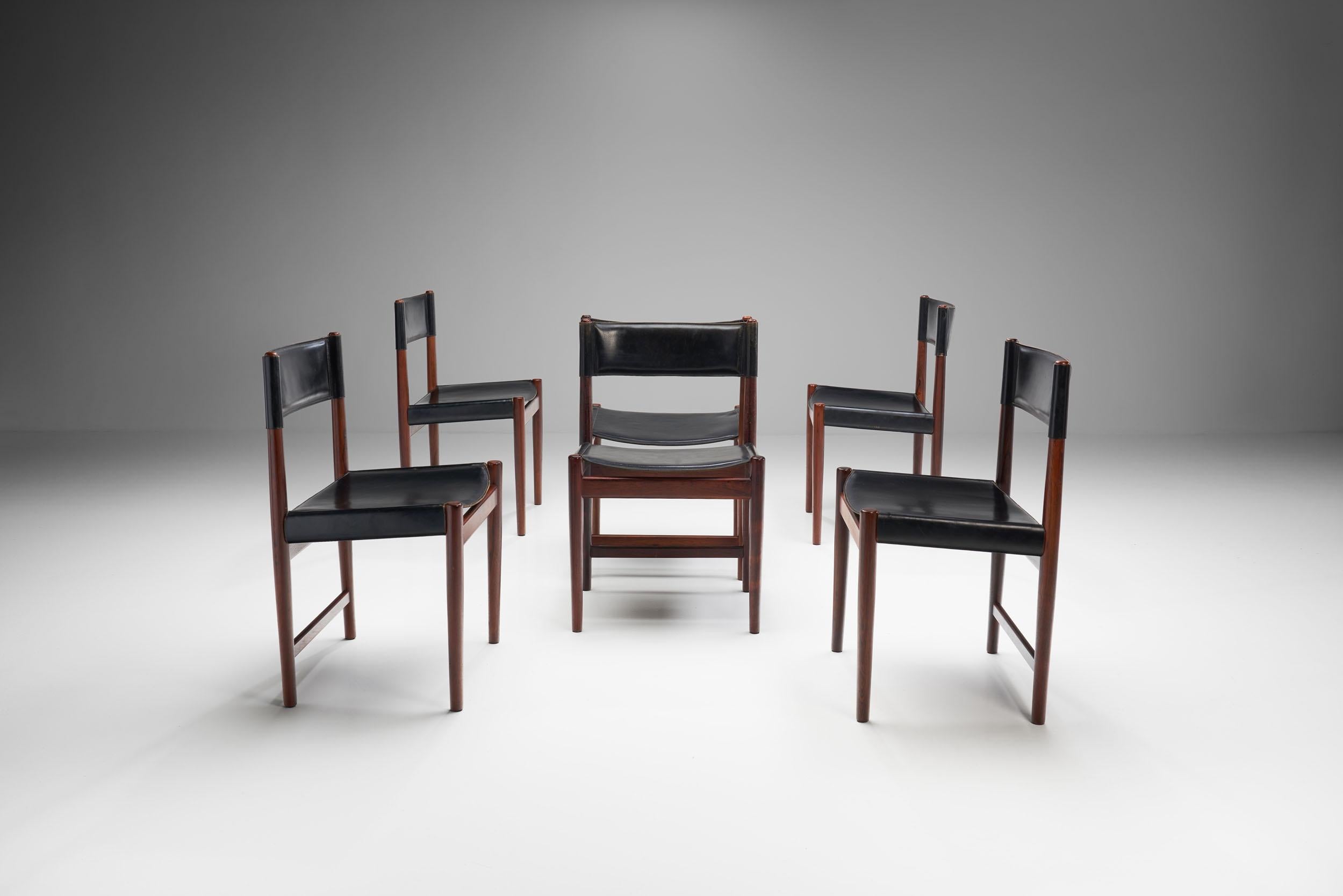 Six Kurt Østervig Dining Chairs for Sibast, Denmark 1960s In Good Condition In Utrecht, NL