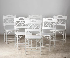 Six “La Restauration” garden chairs France, circa 1880