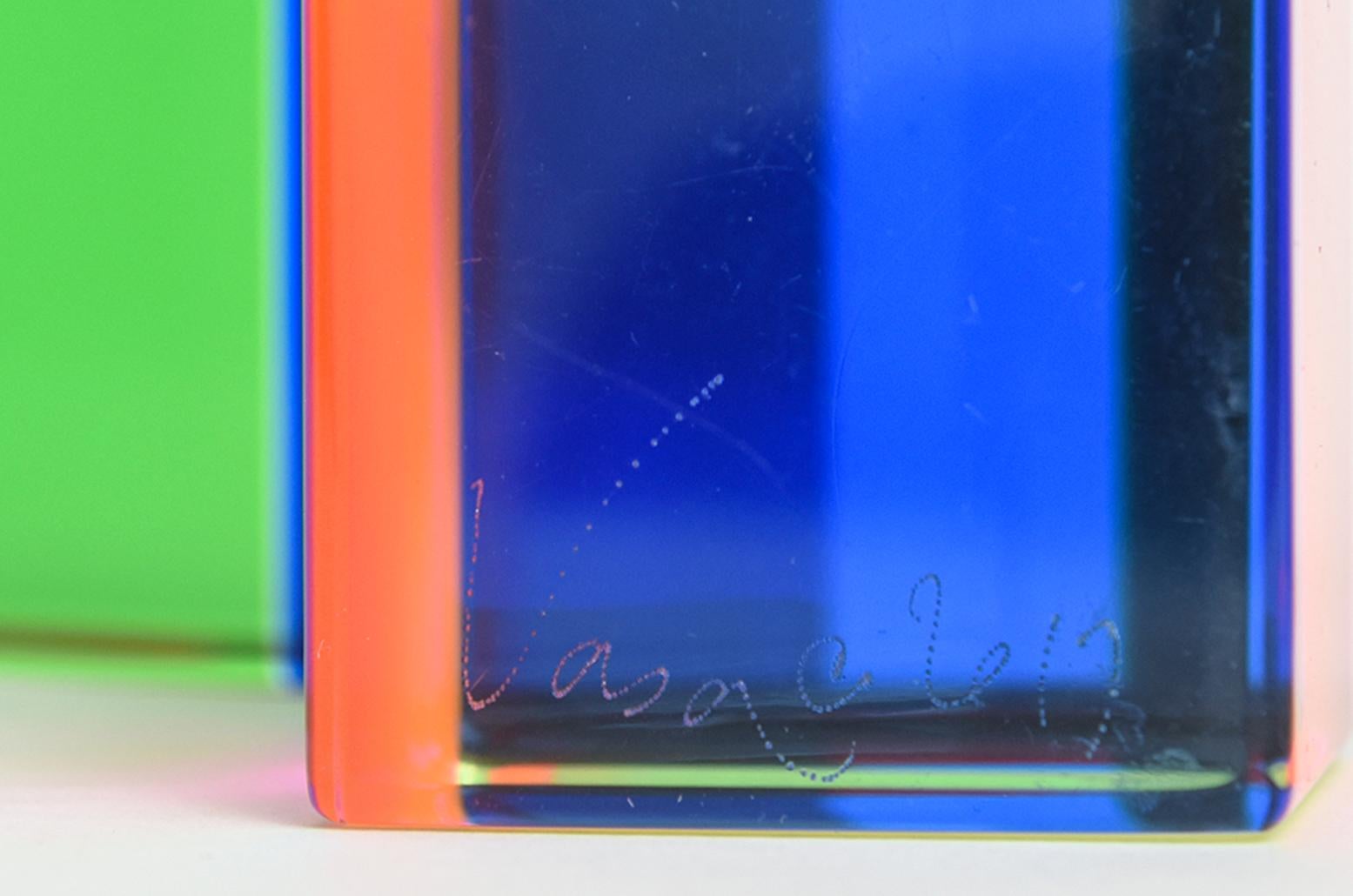 Vasa Mihich Signed Laminated Lucite Interchangeable Cubes Sculptures Set of 6 5