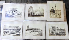 Six Large Format Roman Architectural Grand Tour Photographs, circa 1890