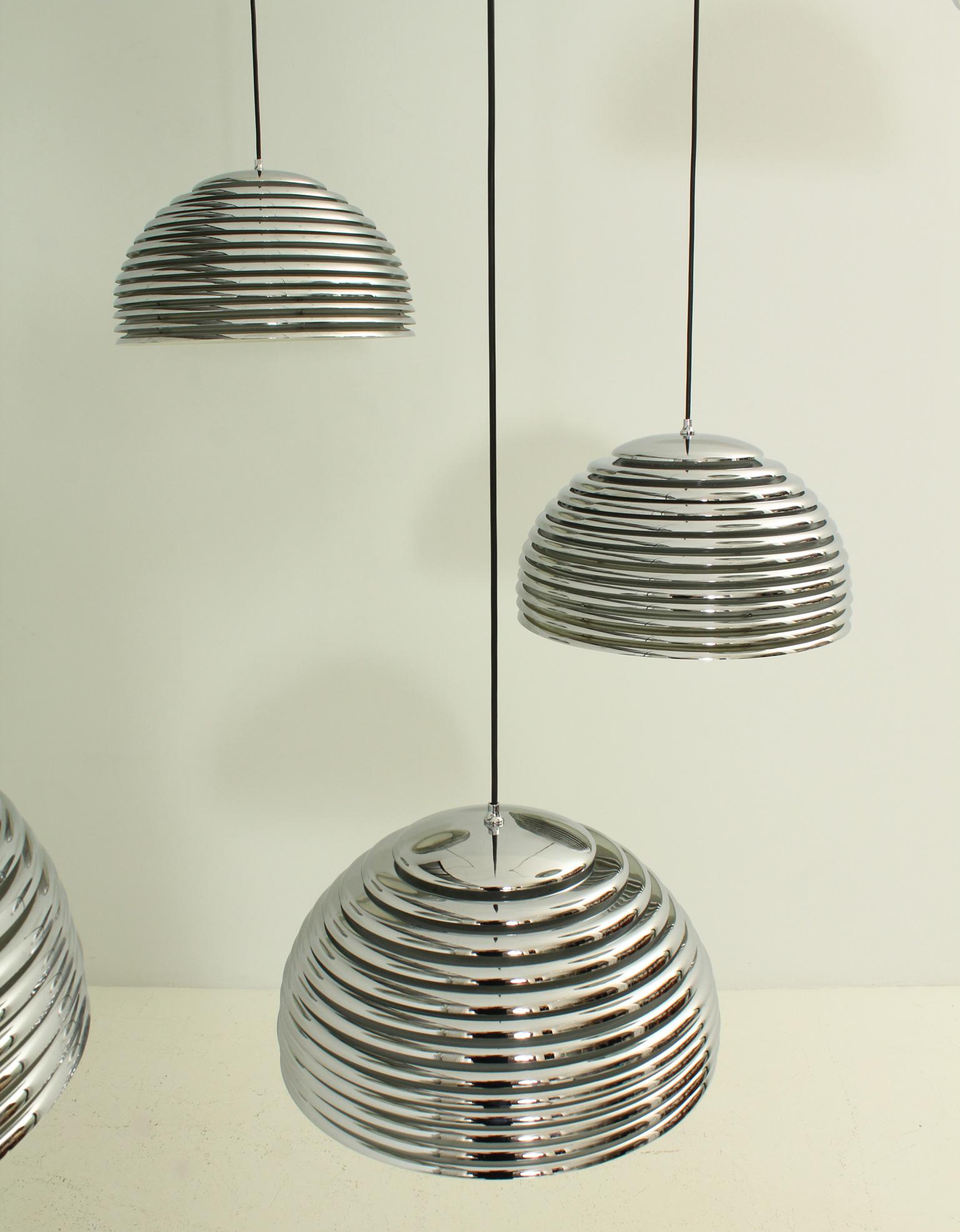 German Large Saturno Pendant Lamps by Kazuo Motozawa for Staff, 1972 For Sale
