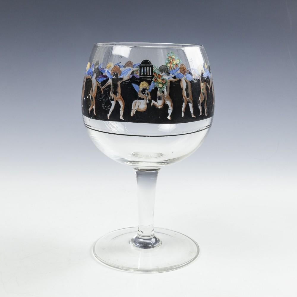 Six Large Vetri Della Arte Vedar Italian Cocktail Glasses For Sale 1