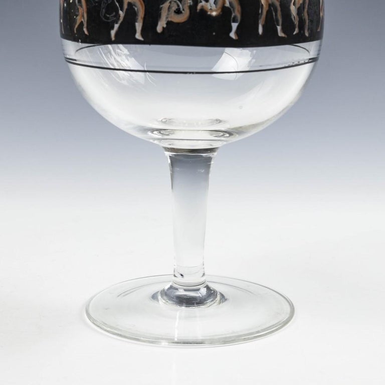 Six Large Vetri Della Arte Vedar Italian Cocktail Glasses For Sale at
