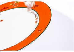 Sei Le Cirque N.Y. Piatto arancione Bernardaud Limoges per la cena/servizio di scimmia