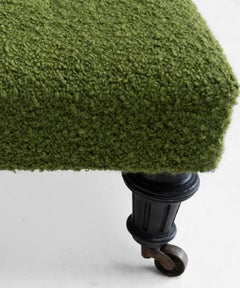 Six Leg Ottoman in Boucle by Pierre Frey, Ireland circa 1900