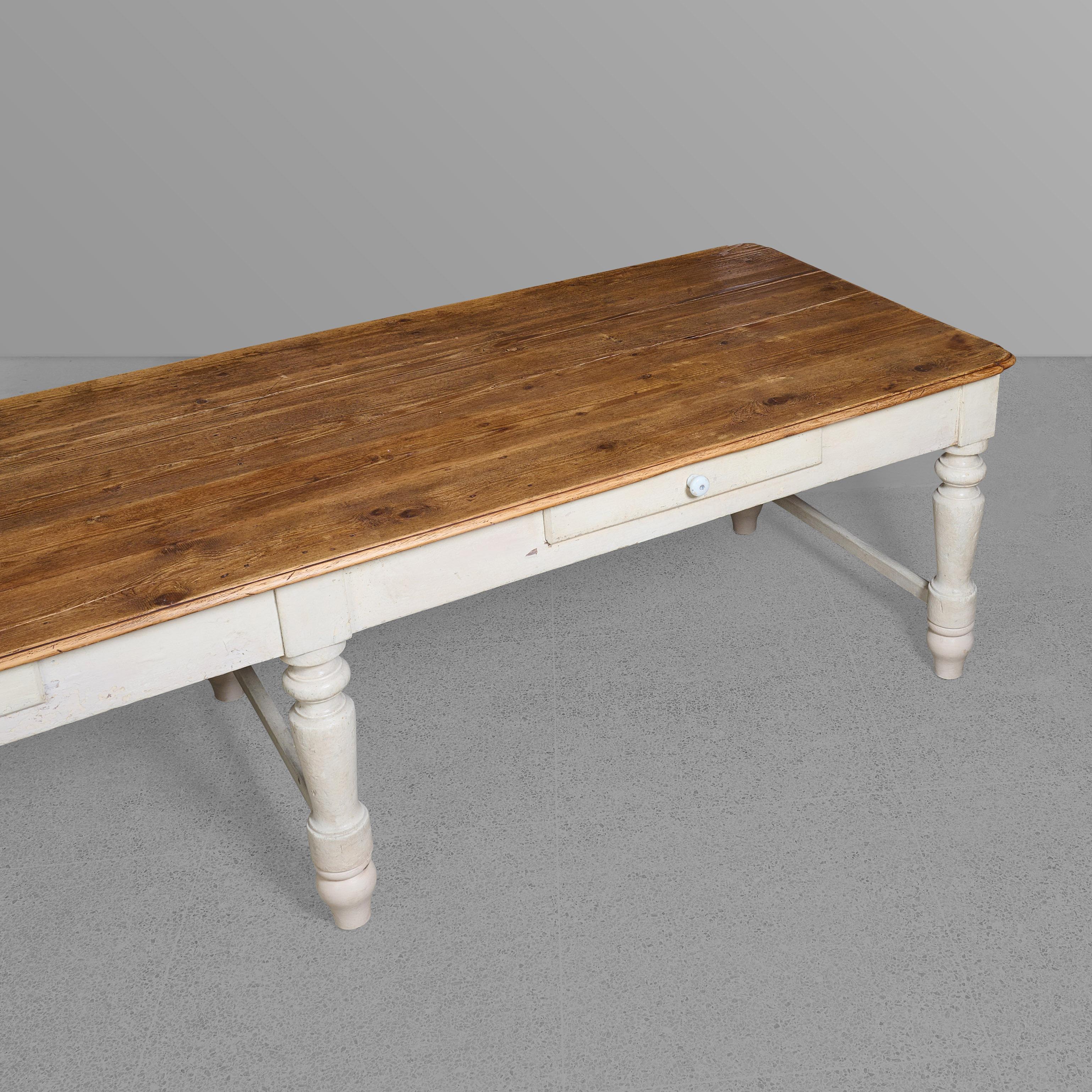 Wood Six Leg Table / Desk For Sale