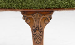 Six Leg Window Seat in Boucle by Pierre Frey, England Circa 1890