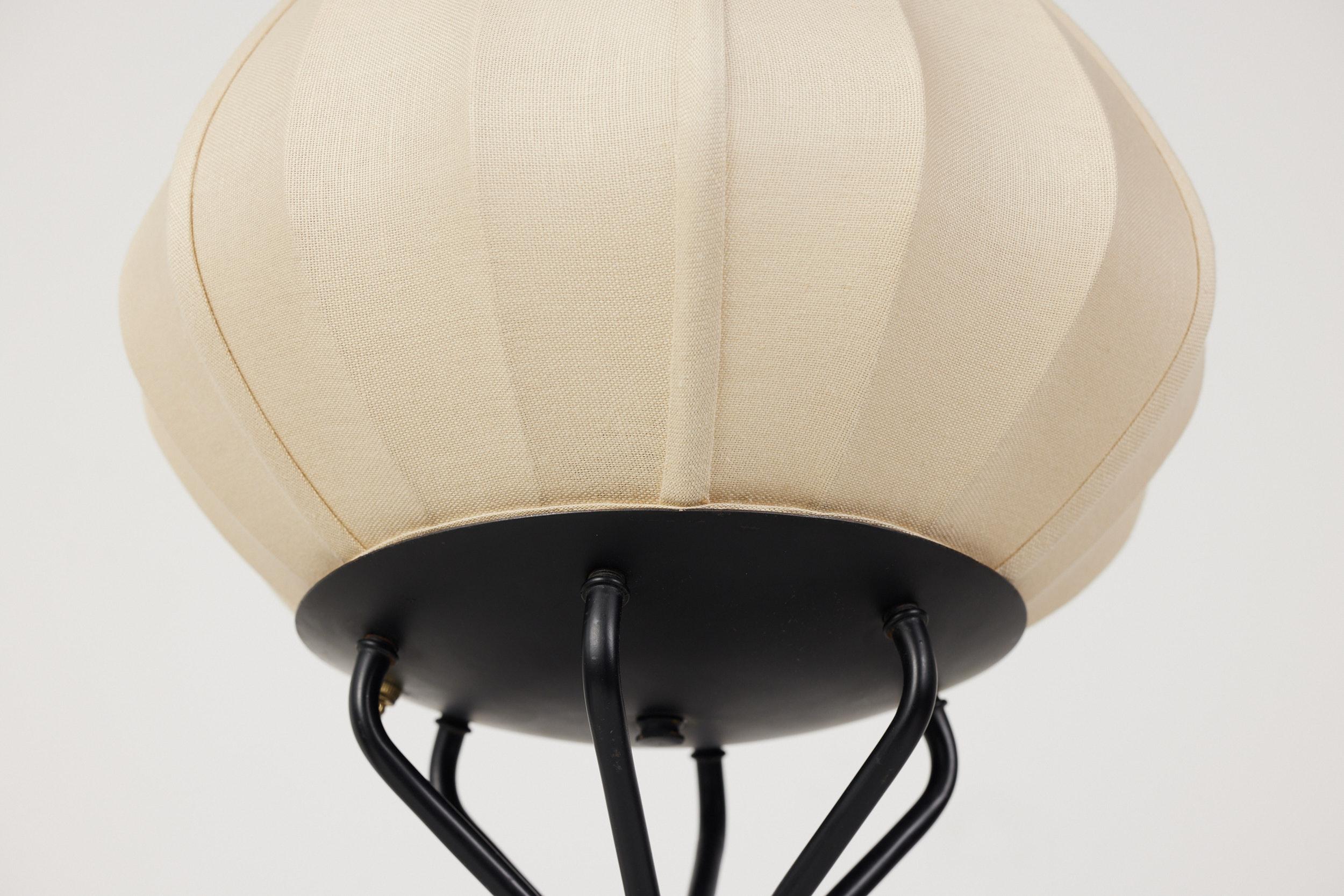 Six Legged Cocoon Table Lamp with Linen Shade 4