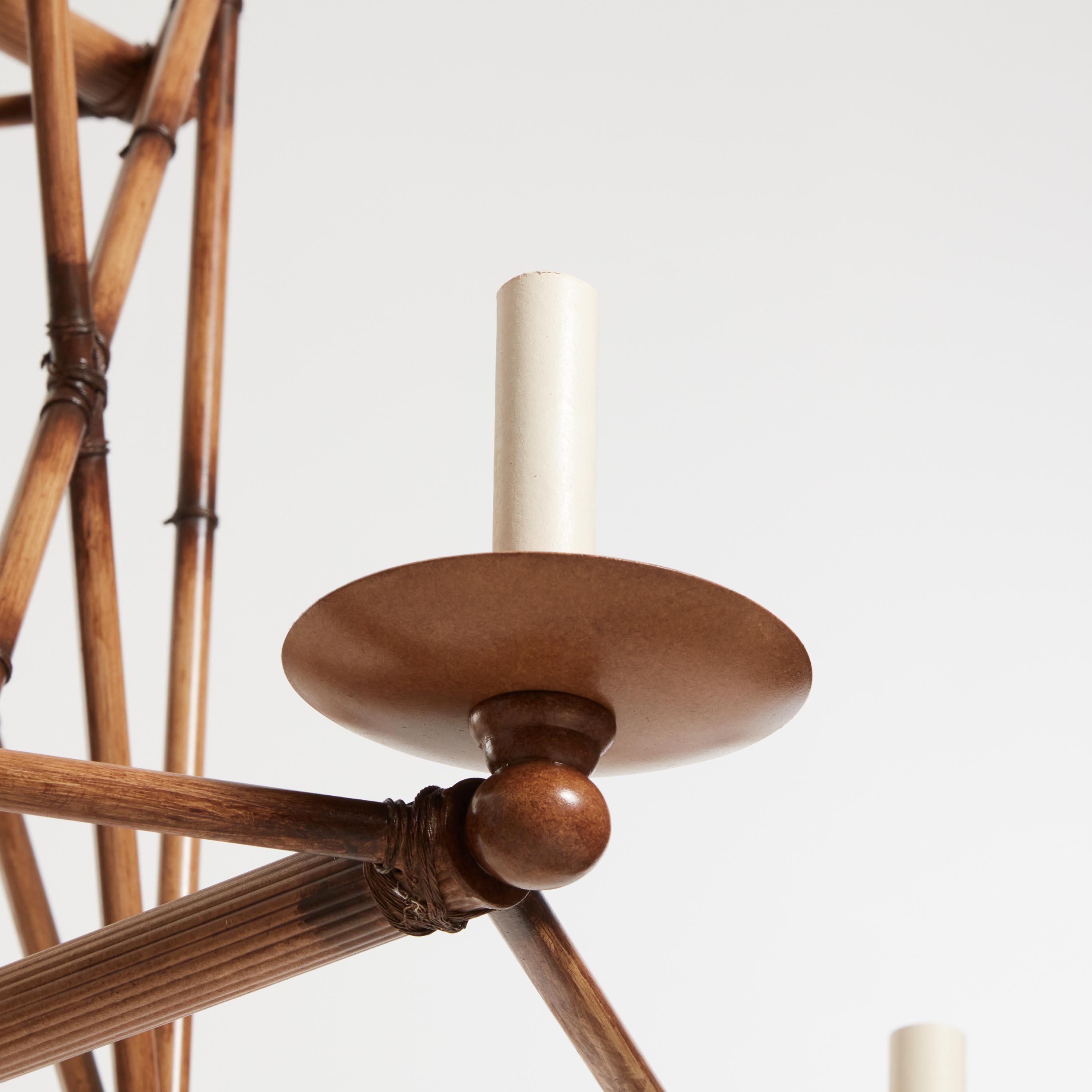 bamboo 6 bulb chandelier
