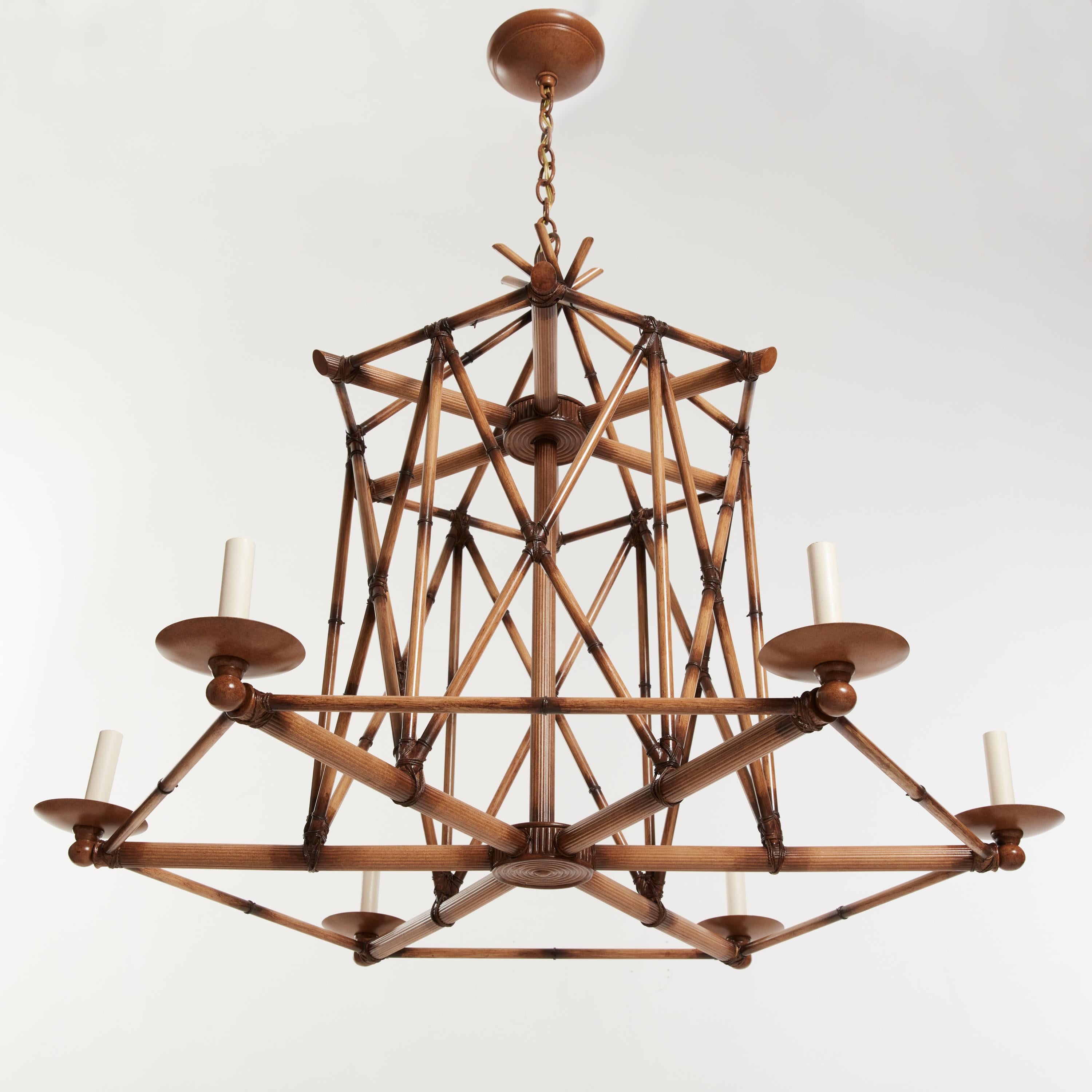 faux bamboo chandelier