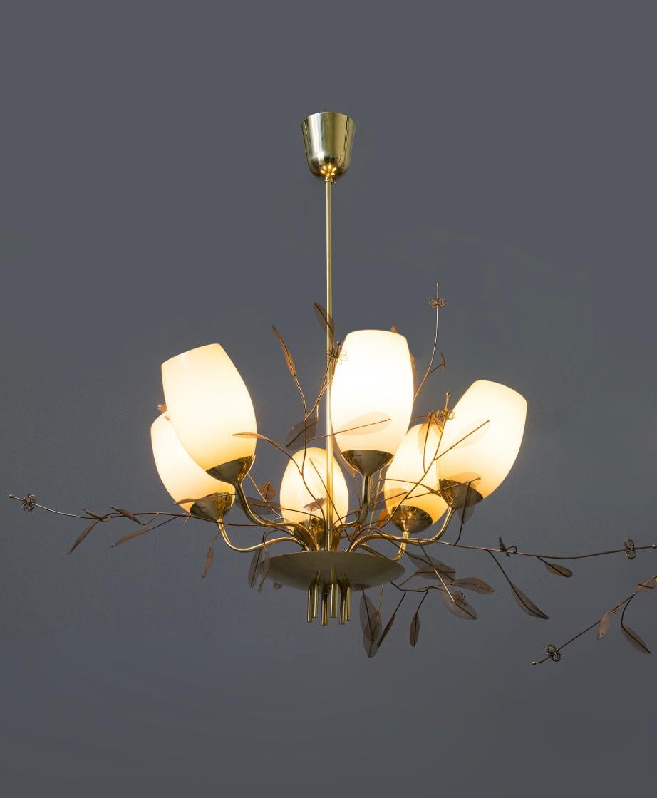 Six Light Chandelier by Paavo Tynell 2