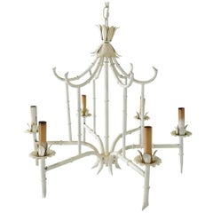 Six-Light Chinoiserie Cage Chandelier