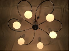 Six Light Flush Mount Ceiling Lamp Sciolari Style by Cosack, Germany