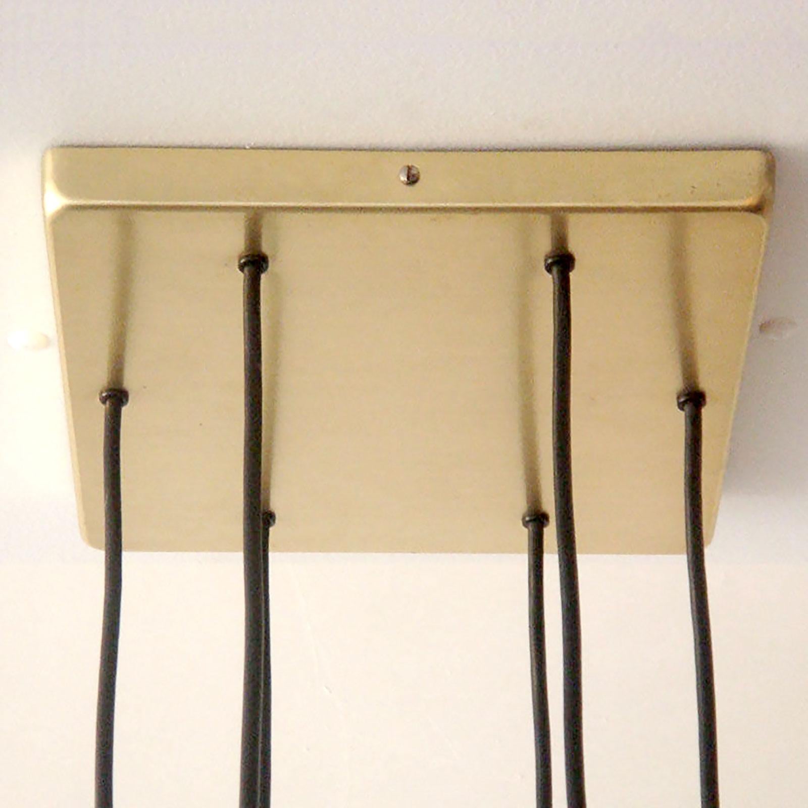 Six-Light Hanging Fixture by Staff of Germany, 1970 In Good Condition For Sale In Los Angeles, CA
